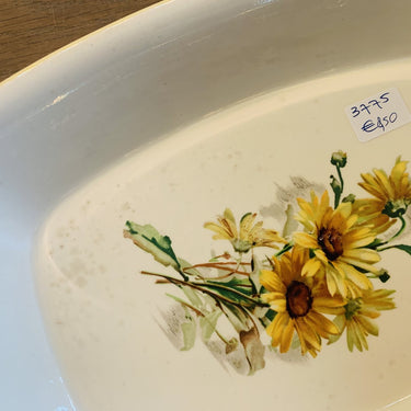 Ovenschaal - Boch (maar niet gemerkt) - décor MARGUERITES / MARGRIETEN - maat 3