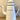Coffee pot plus filter - white enamel with gold striped decoration - unmarked, probably French