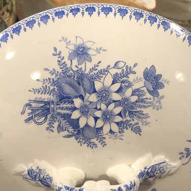 Deksel van een terrine - Société Céramique Maestricht - décor CILLA blauw