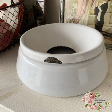 Large spittoon - sputum container - 2-piece - Gebrüder Bing Nürnberg (marked with GBN) - enamel