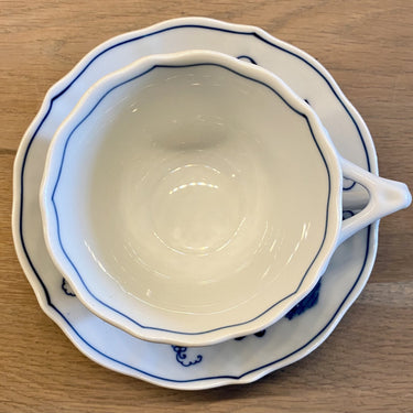 Kop en schotel (chocoladekop) - groot model - Blue Danube