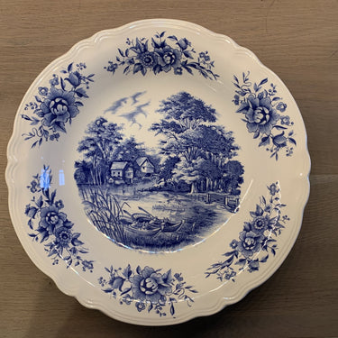 Skala höher rund - Sarreguemines - Dekor ROMANTIC blau