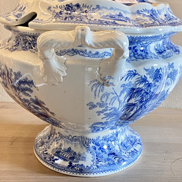 Terrine / soup tureen / soup bowl / soup tureen / Suppenterrine - (William Smith &amp; Co, Wedgewood), marked with blind mark Queens