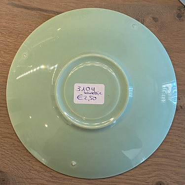Schoteltje - ongemerkt - groen met goudkleurige sterretjes