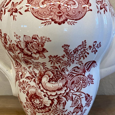 Coffee pot - smaller model - Ridgway - decor WINDSOR red ( Ridgway's version of Asiatic Pheasants )