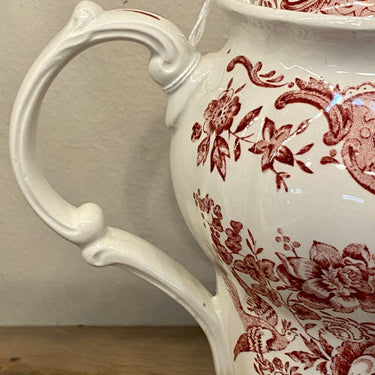 Coffee pot - smaller model - Ridgway - decor WINDSOR red ( Ridgway's version of Asiatic Pheasants )
