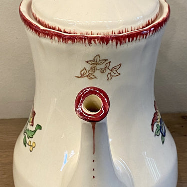 Coffee pot / cafetière - Longwy - decor MARSEILLE - décoré a la main