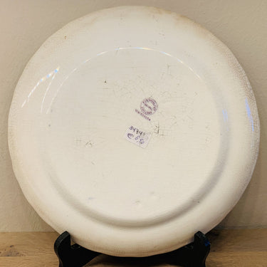 Large round bowl Furnivals England - decor purple garland - series REGAL