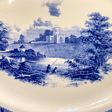 Schale, oval - Boch - Dekor PAYSAGE / LANDSCAPE blau