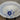 Bowl - oval - St. Amand - ROSINE decor of a blue rose in spray decor