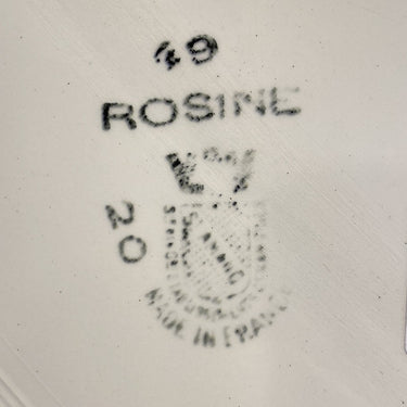 Schaal - ovaal - St. Amand - decor ROSINE van een blauwe roos in spuitdecor