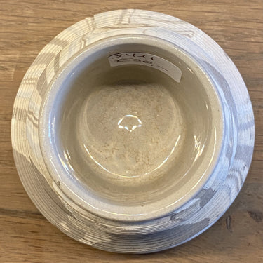 Pyrogène / Streichholzanzünder aus Porzellan - Mouzin Lecat Nimy - grau / braun / hellblau marmoriert