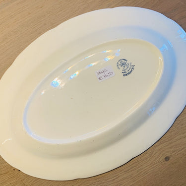 Schaal - ovaal – Société Céramique Maestricht – décor BOERENHOEVE blauw