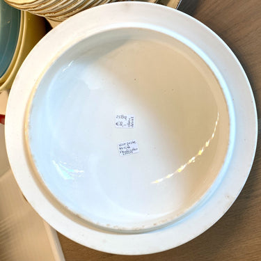 Lid of terrine - large model - Moulin des Loups Orchies - white