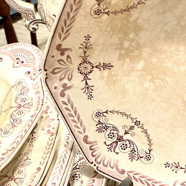 Bowl - slightly deep - 8-sided - Villeroy &amp; Boch (VB) - decor EMPIRE purple / lilac