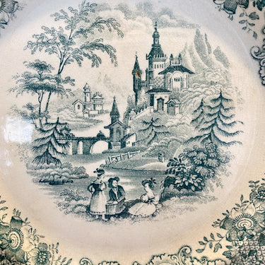 Wall plate / breakfast plate - W. Smith - decor SELECT VIEWS green