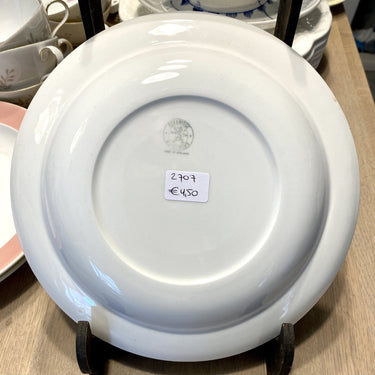 Suppenteller, tiefer Teller - Céramique Maestricht (1956 - 1958) - ockerfarbener pastellfarbener Rand