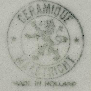 Suppenteller, tiefer Teller - Céramique Maestricht (1956 - 1958) - ockerfarbener pastellfarbener Rand