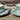 Tasse und Untertasse - St. Amandinoise - Poreylor - mintgrün und weiß - mit goldfarbenem Rand