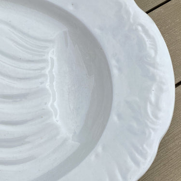 Bowl - huge size - white - Booths Royal semi-porcelain Staffordshire (England)