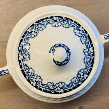 Suikerpot - Société Céramique Maestricht - décor BOERENHOEVE blauw