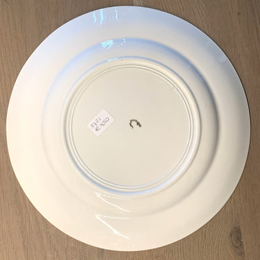 Schaal rond - ongemerkt (waarschijnlijk Frans) - azuurblauw met een soort bijenkorfreliëf