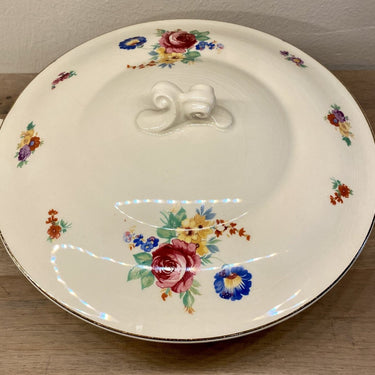 Dekschaal / terrine - ongemerkt maar Petrus Regout - décor 3262 D / 3262D (PIOENROOS)