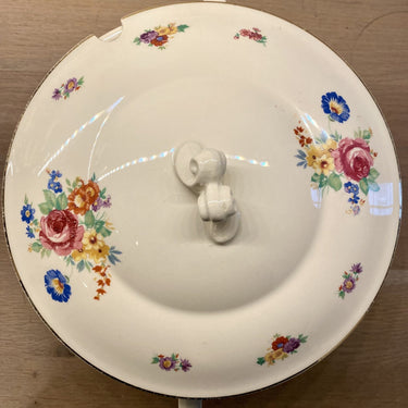 Soepterrine - hoog - ongemerkt maar Petrus Regout - décor 3262 D / 3262D (PIOENROOS)