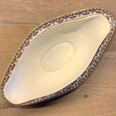 Sauciere / Sauciere - Boch - Dekor mit Blumenrand