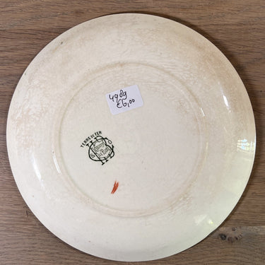 Decorative plate / Dessert plate - HB &amp; Cie Choisy le Roi Terre de Fer - décor La Vie Militaire No. 7 in other variant