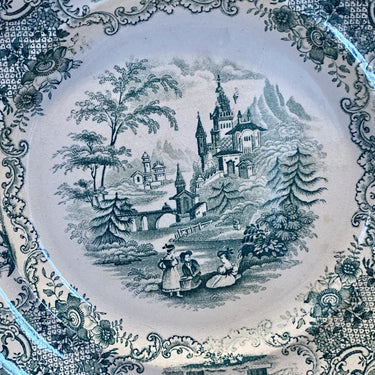 Wall plate / breakfast plate - W. Smith - decor SELECT VIEWS green