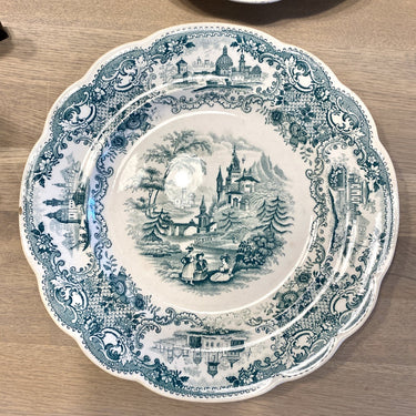 Wall plate / breakfast plate - W. Smith - decor SELECT VIEWS green