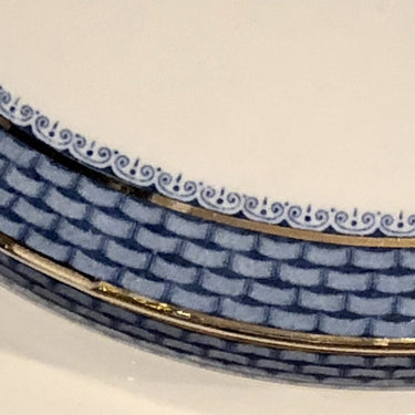 Schaal - groot, rond - Société Céramique Maestricht - décor ELVIRA blauw