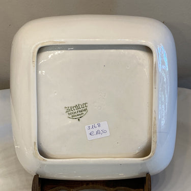 Aschenbecher / Kerzenhalter - Boch Keralux - Dekor aus Chintz mit blau/grün/rosa/gelben Blumen