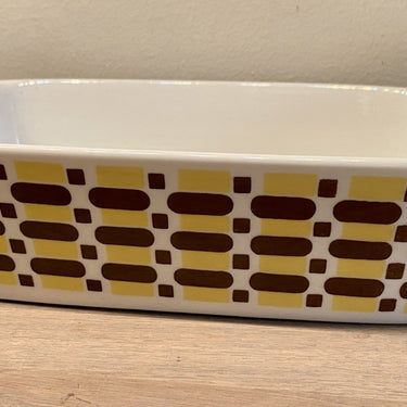 Auflaufform - länglich - Royal Sphinx - Ofenware - braun / gelb