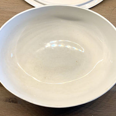 Terrine / Deckel / Suppenterrine Aerodecor / Spraydekor blaue Kugeln - Nimy