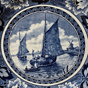 Wandbordje - Société Céramique Maestricht - décor HOLLANDIA blauw