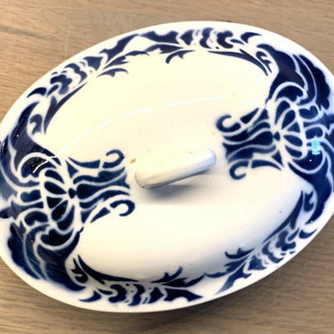 Seifenschale - Nimy - Jugendstil-Dekor in Blau