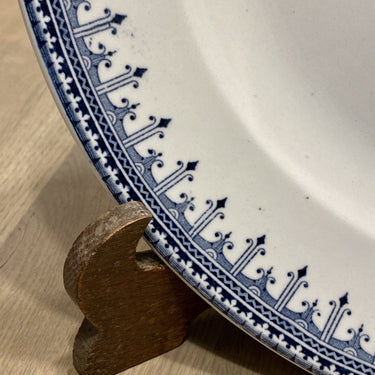 Bowl, round - Petrus Regout - decor BORDURE blue / jeans blue (1893-1921)