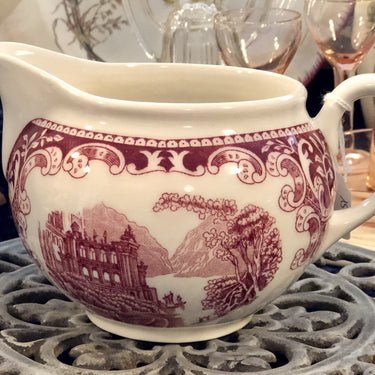 Milk jug - large model - Petrus Regout - CASTILLO red decor