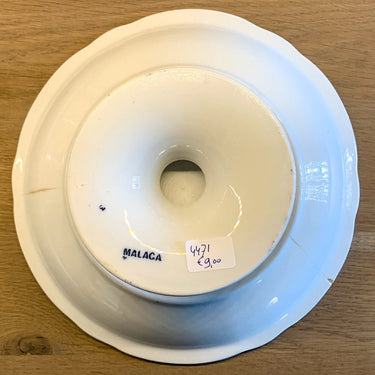 Scale / Tazza on low foot - Petrus Regout - MALAGA decor in liquid blue