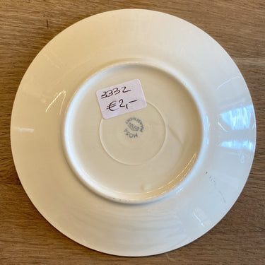 Schale - Mosa (3 Bögen) - Modell RELIEF - dunkelrosa Rosendekor, goldfarbener Strich