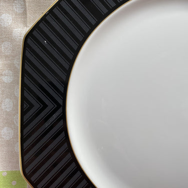 Bowl round large Villeroy &amp; Boch - black/white decor BLACK PEARL by Heinrich