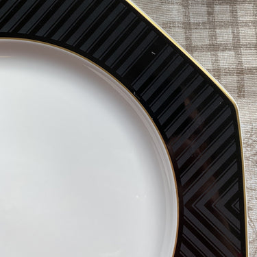 Bowl round large Villeroy &amp; Boch - black/white decor BLACK PEARL by Heinrich