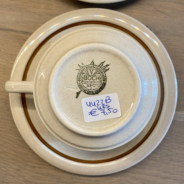 Tasse und Untertasse - Boch - Dekor Orangen (?) - ca. 1970er Jahre