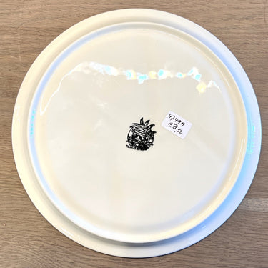 Fondueteller - Boch - cremefarbenes Dekor mit gearbeitetem Rand