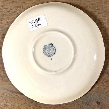 Platzteller - Boch - Rand verziert mit braun/rotem Dekor