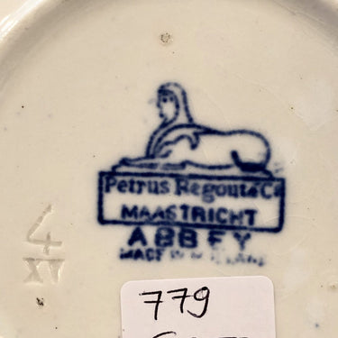 Saucer - Petrus Regout - ABBEY blue decor