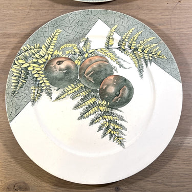 Dinner plate - large model - English 'Cauldon Place' with a blind mark - decoration of fruit in green tones
