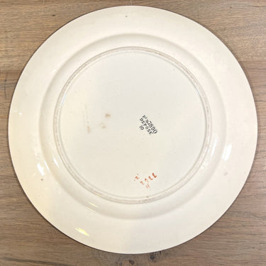 Dinner plate - large model - English 'Cauldon Place' with a blind mark - decoration of fruit in green tones